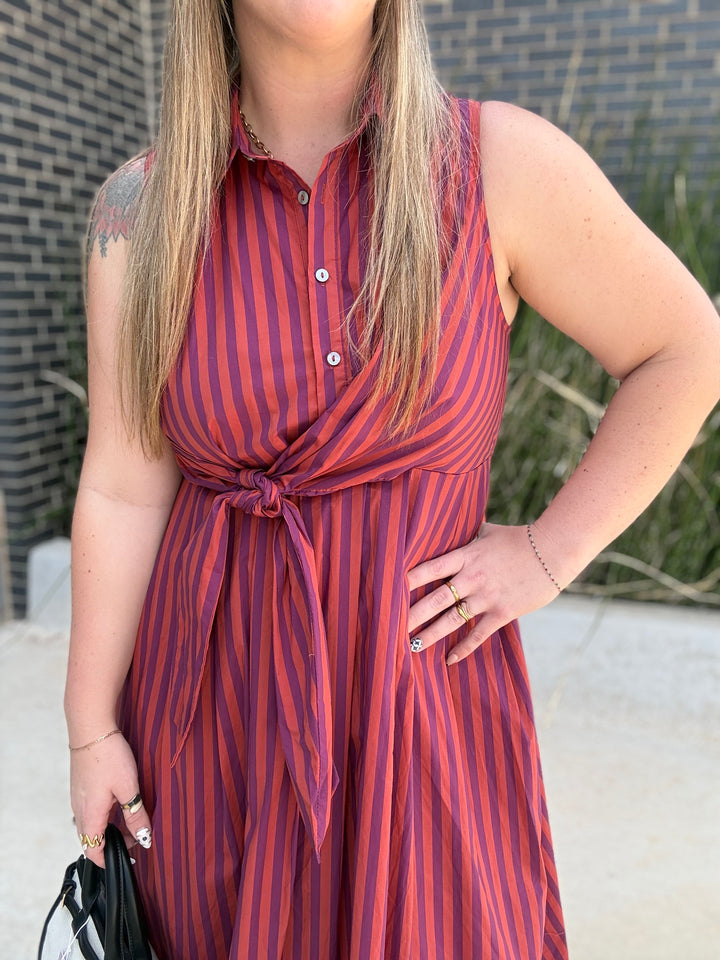 Tie It Together Dress: Plum