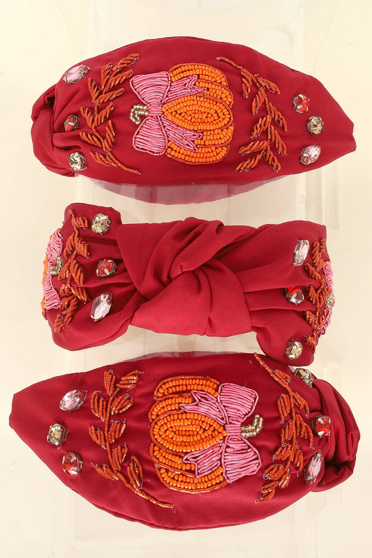 Bejeweled Pumpkin Headband