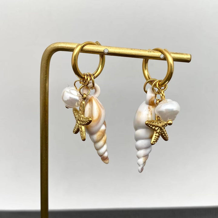 Seashell Charm Earrings