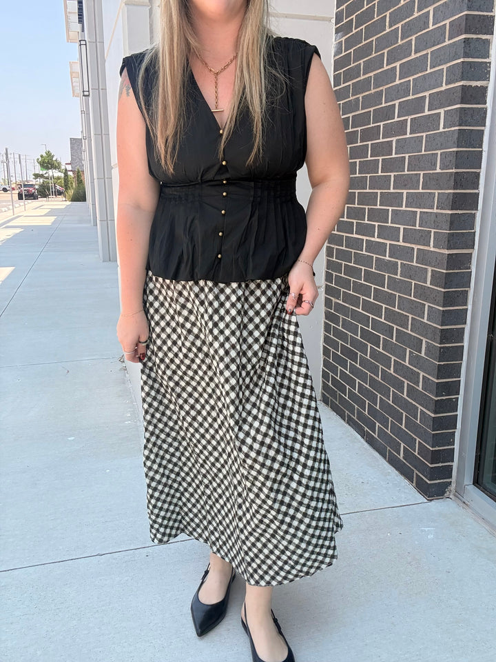 Countryside Check Midi Skirt