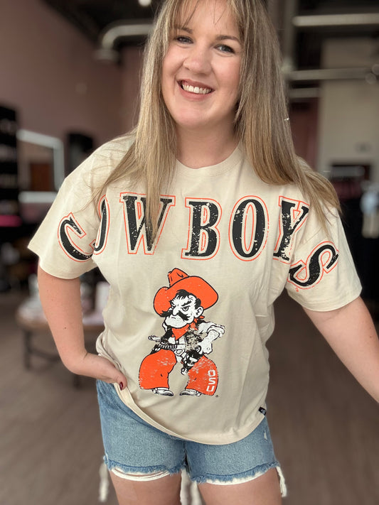 Oversized Cowboys Sleeve Top