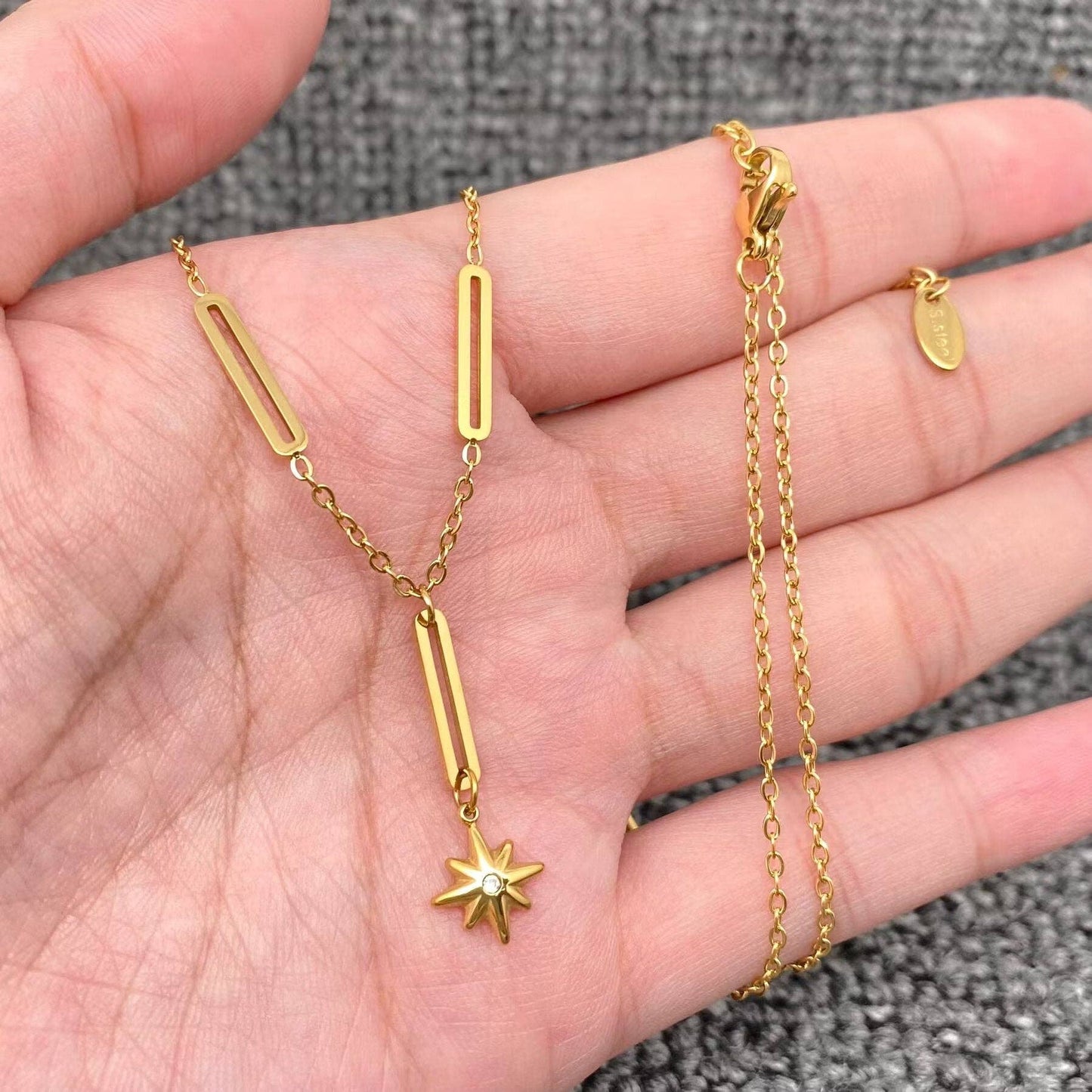 Star Charm 18K Gold Plated Necklace