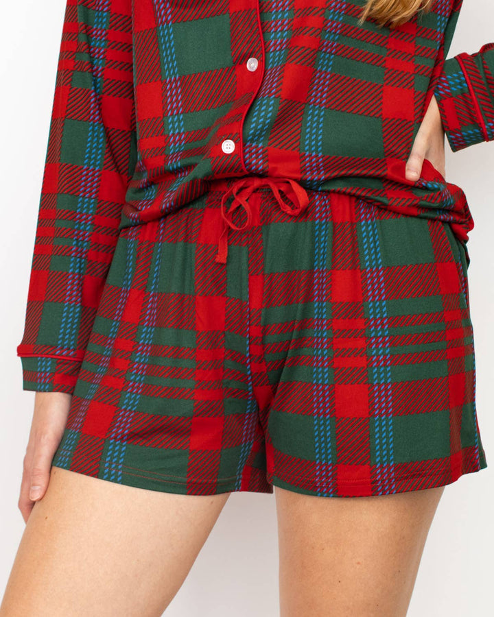 Telluride Plaid Sleep Shorts   Dark Green/Red/Blue   -Asst.: Medium