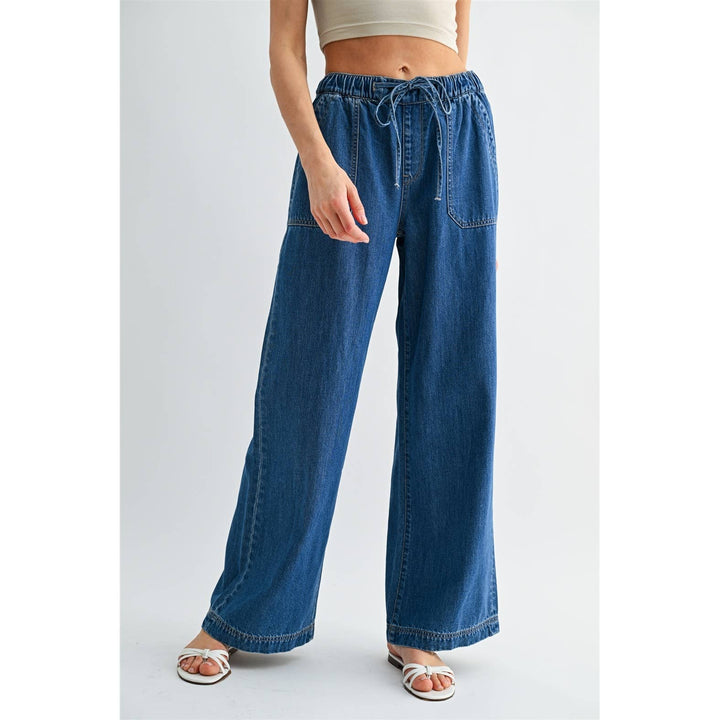 Mica High-Rise Wide, Tie Waist Pants