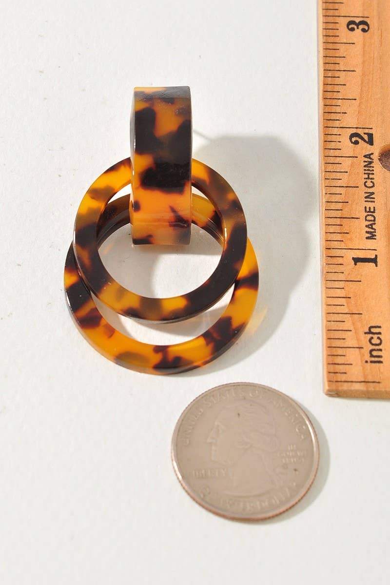 Tortoise Double Hoop Earrings