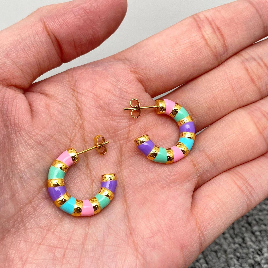 Easter Egg Hoop Earrings