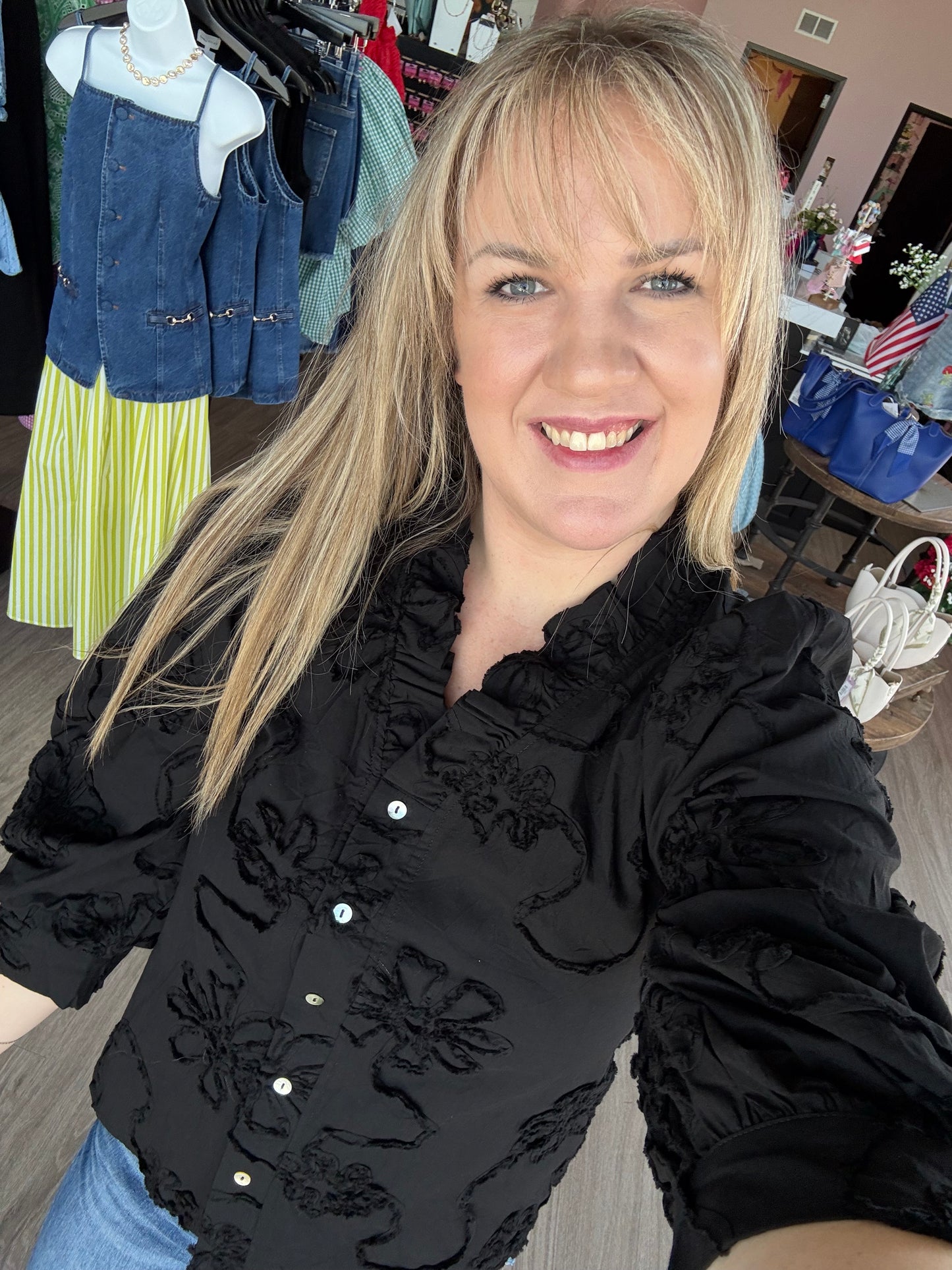 After Dark Flower Blouse