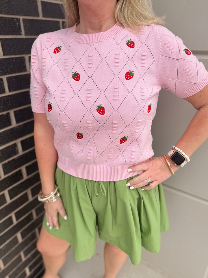 Strawberry Knit Blouse