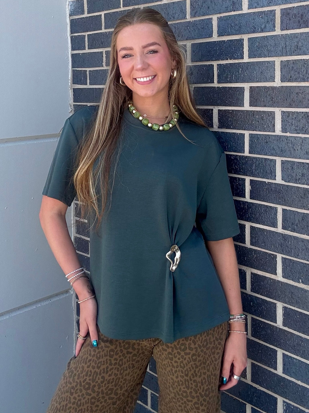 Slate Green Accent Top