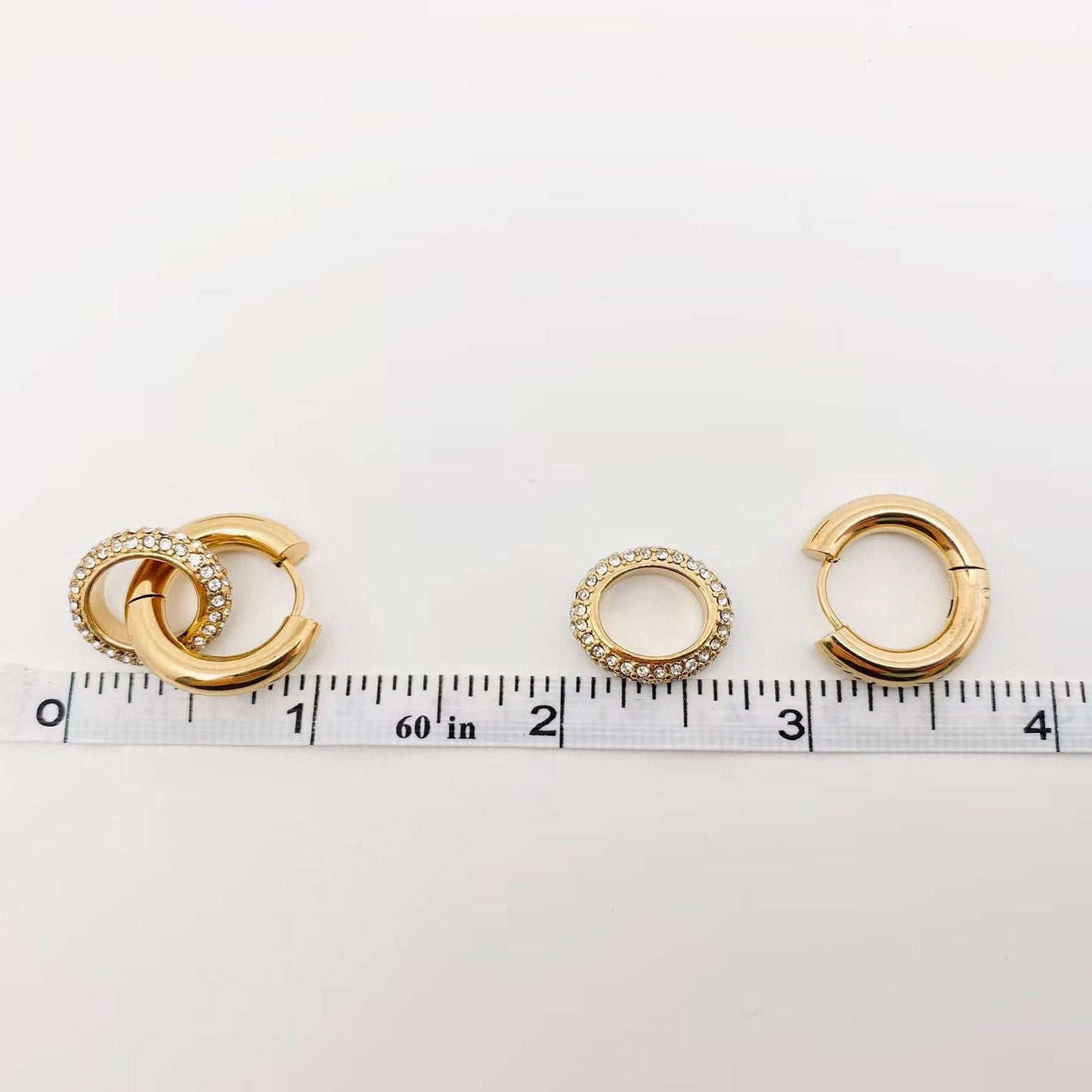 18K Gold Plated Inlaid Earrings