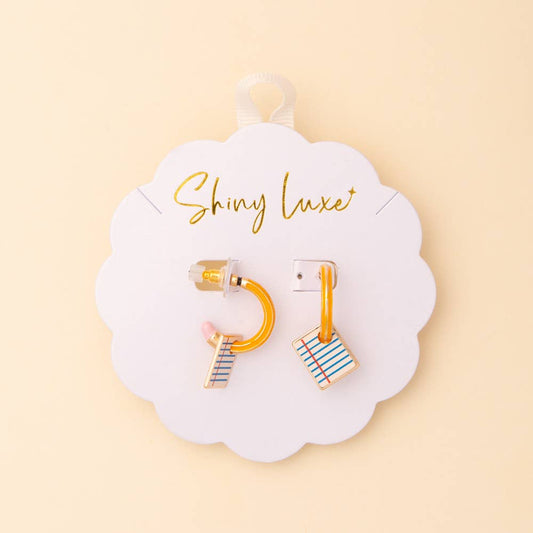 Pencil and Notebook Earrings