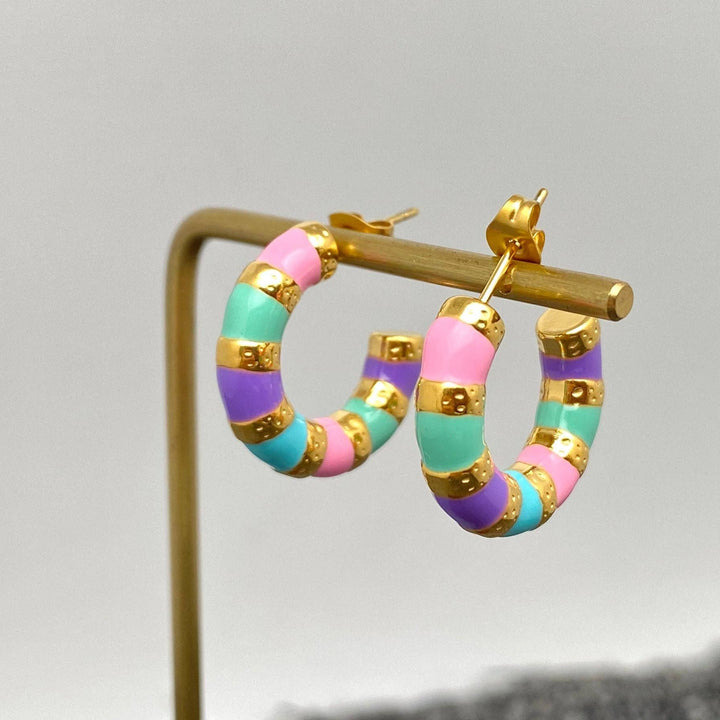 Easter Egg Hoop Earrings