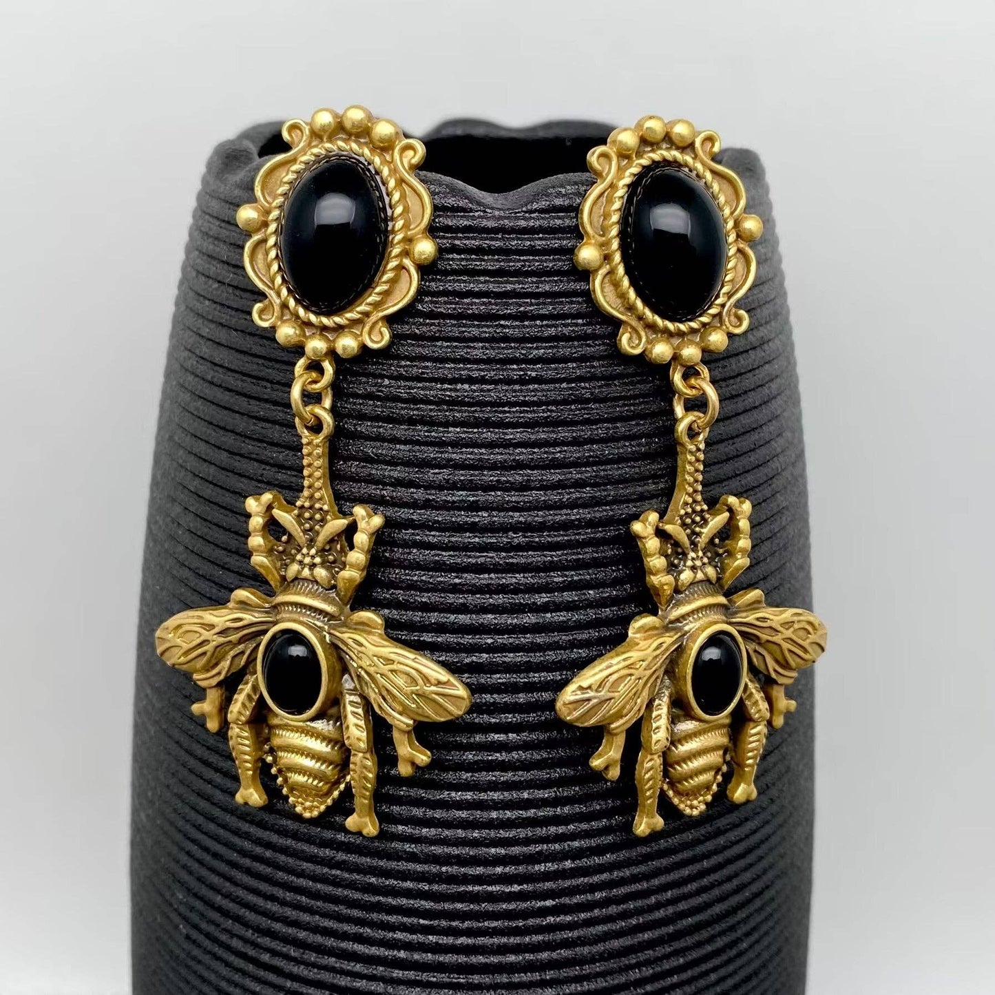 Vintage Bee Dangle Earrings