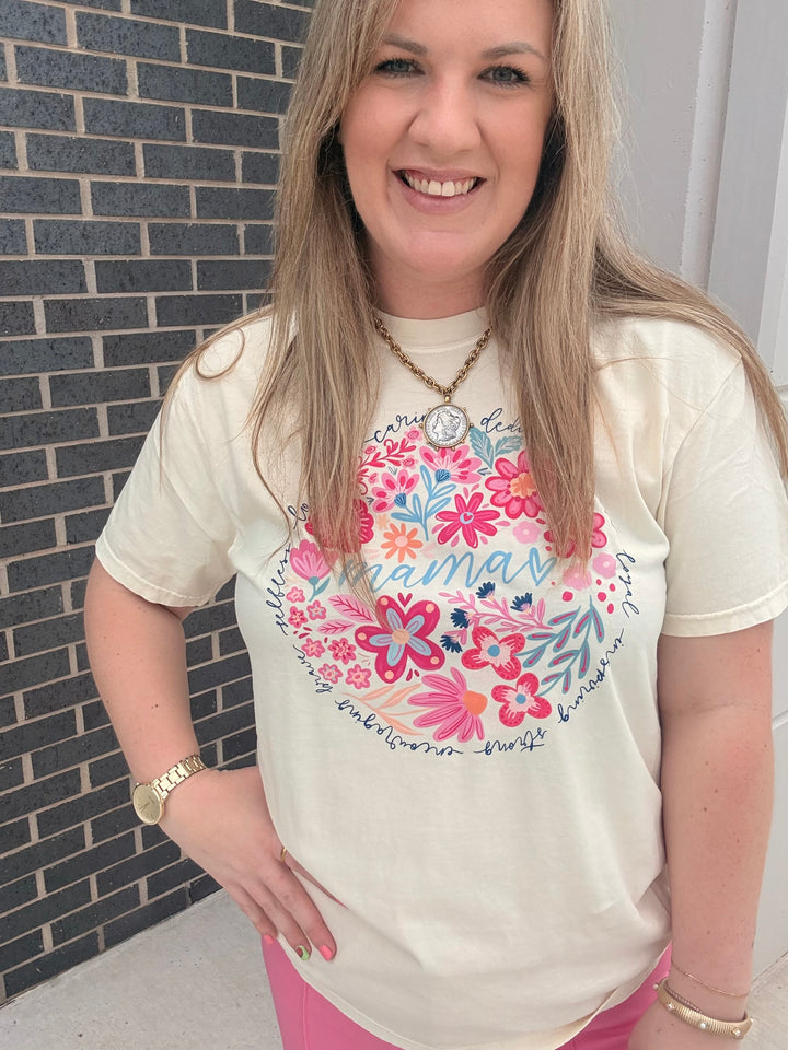 Mama Floral Graphic Tshirt