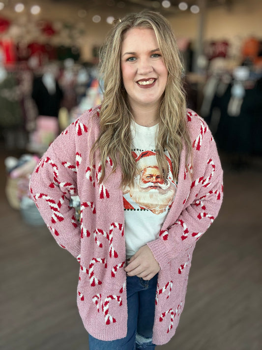 Candy Cane Cozy Cardigan
