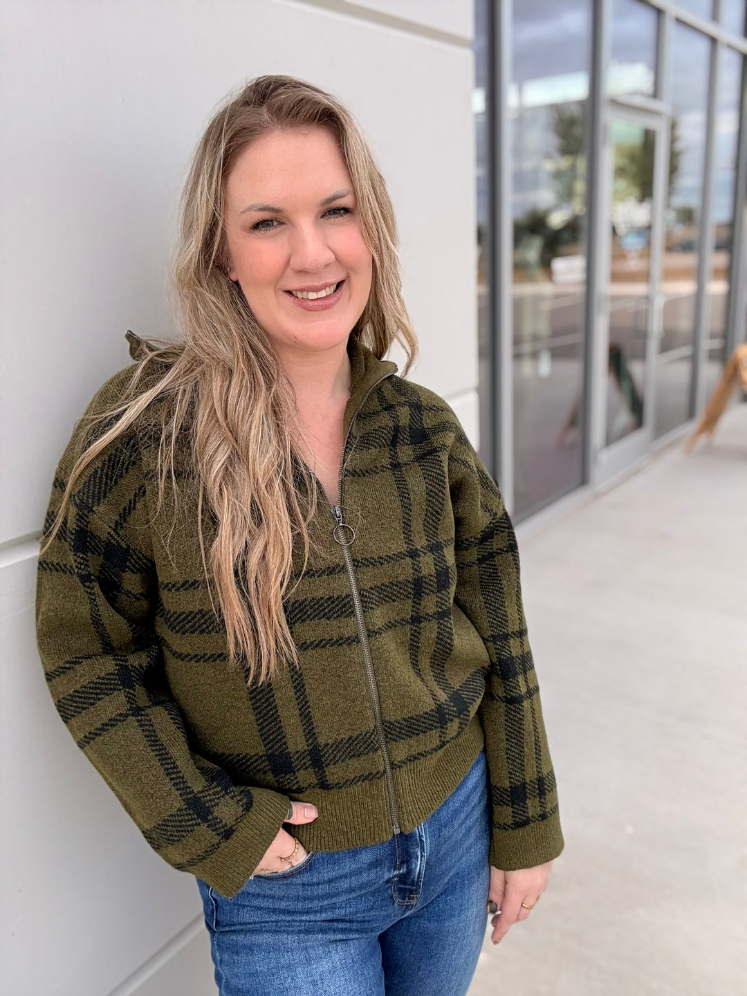 Olive After Hours Sweater Jacket