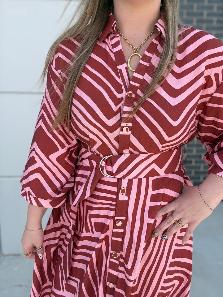 Pink Mocha Mosaic Dress