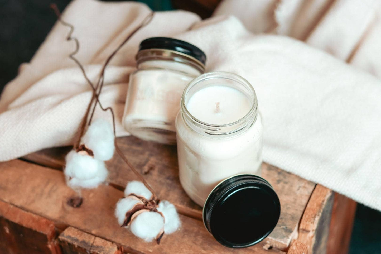 Mason Jar Soy Candle: Blackberry Bourbon