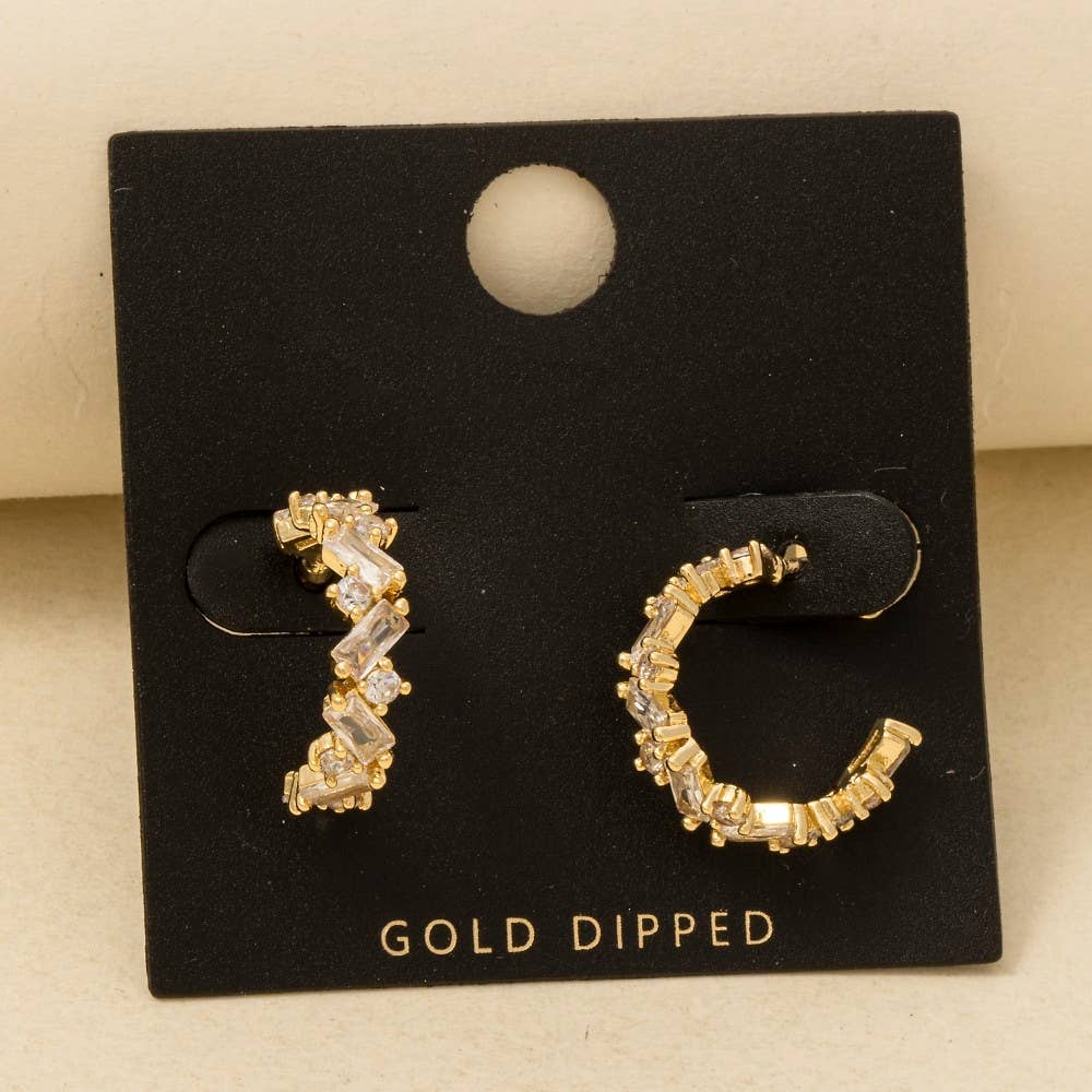 Baguette Hoop Earrings