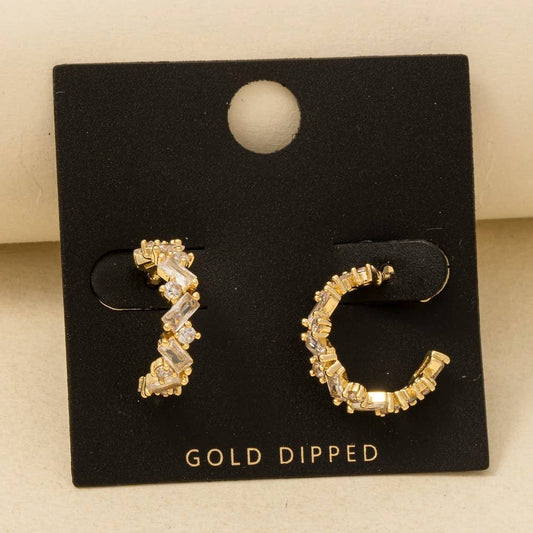 Baguette Hoop Earrings
