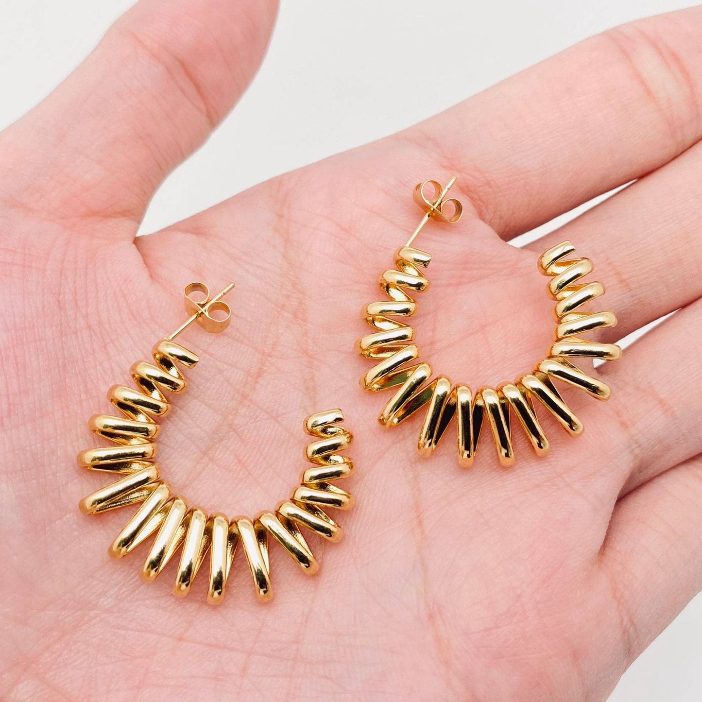 Spring Hoop Earrings