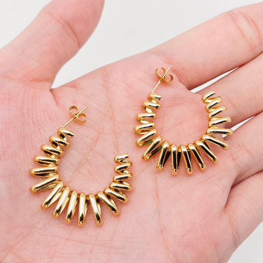 Spring Hoop Earrings