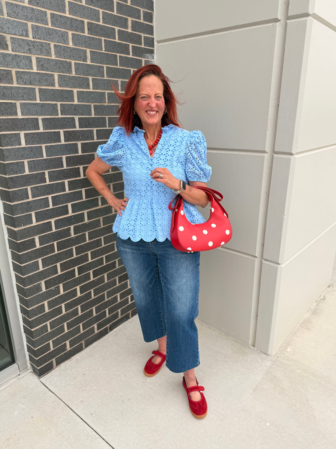 Tiffany Picnic Eyelet Blouse