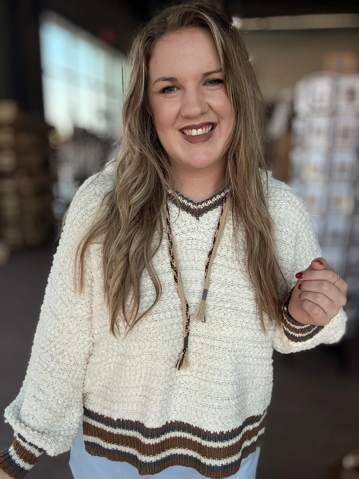 Soft Texture Hooded Sweater