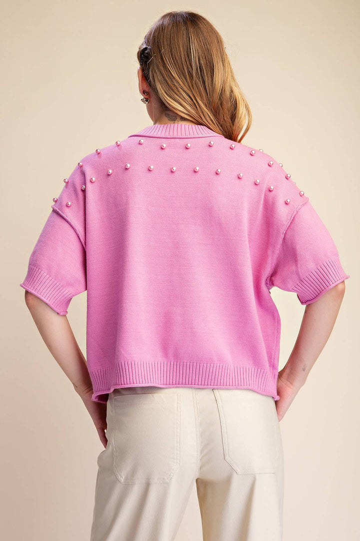 Rosè &amp; Pearls Sweater