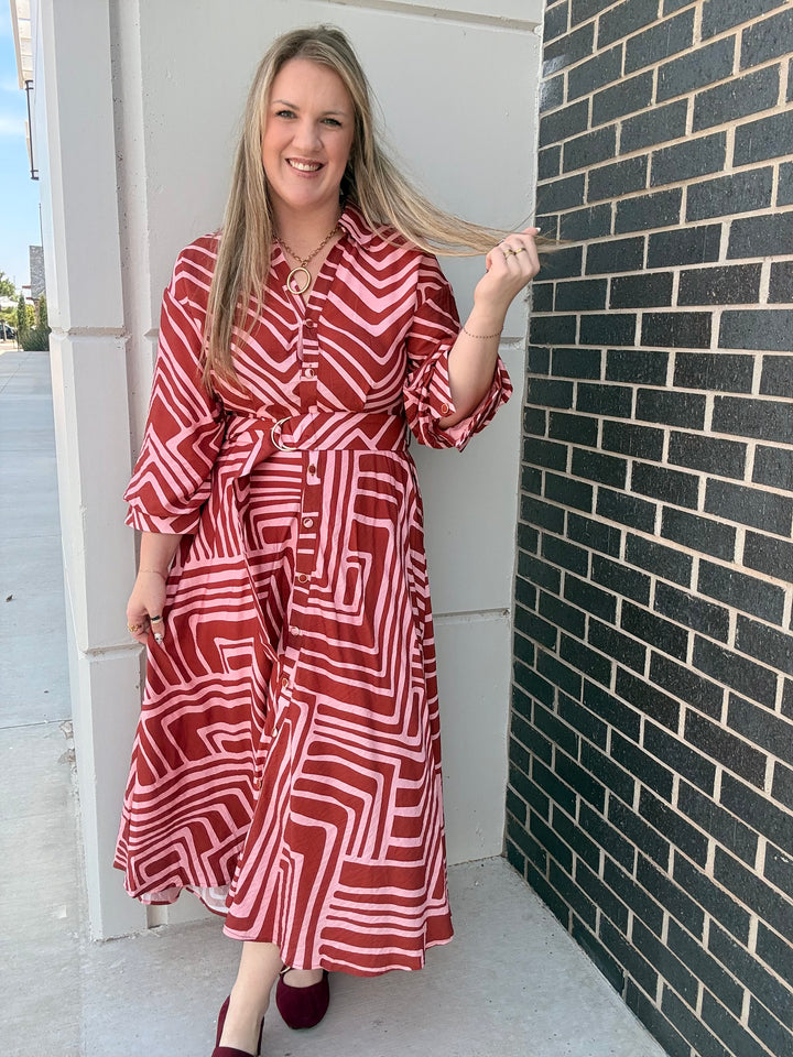 Pink Mocha Mosaic Dress