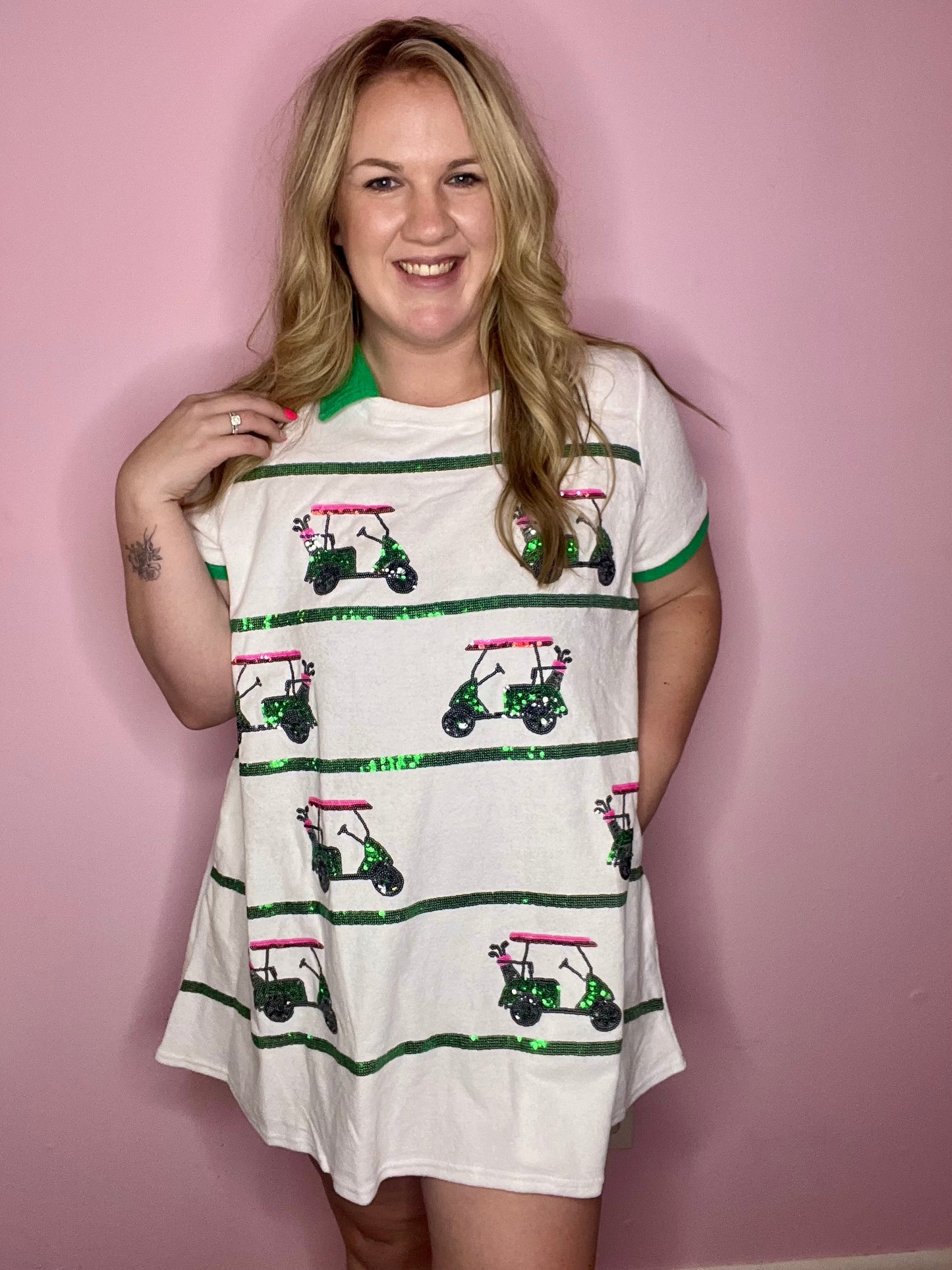 Golf Cart Sequin Dress
