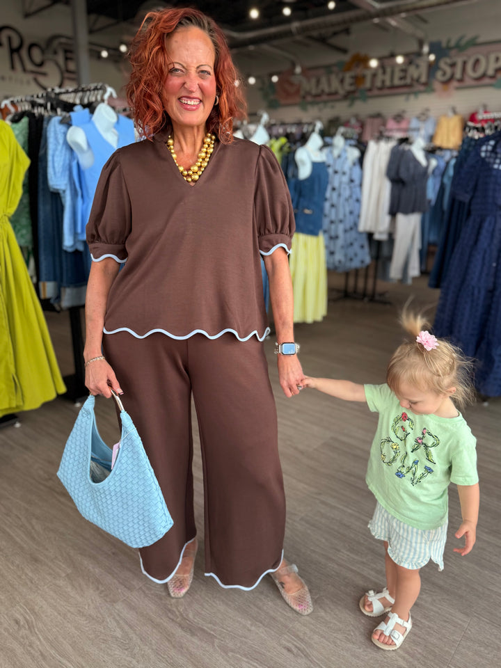 Travel Outfit with Blue Squiggles SET