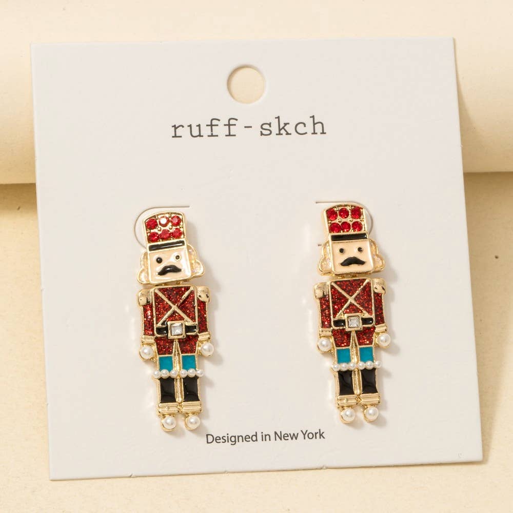 Red Nutcracker Earrings