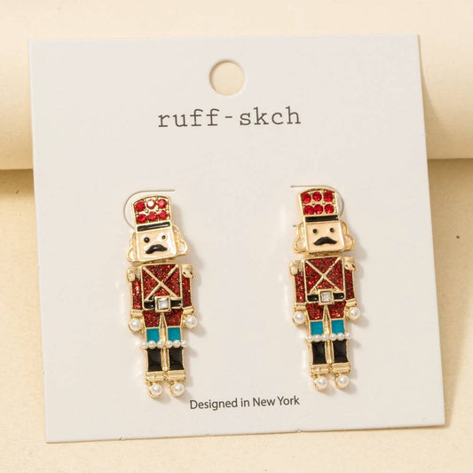 Red Nutcracker Earrings