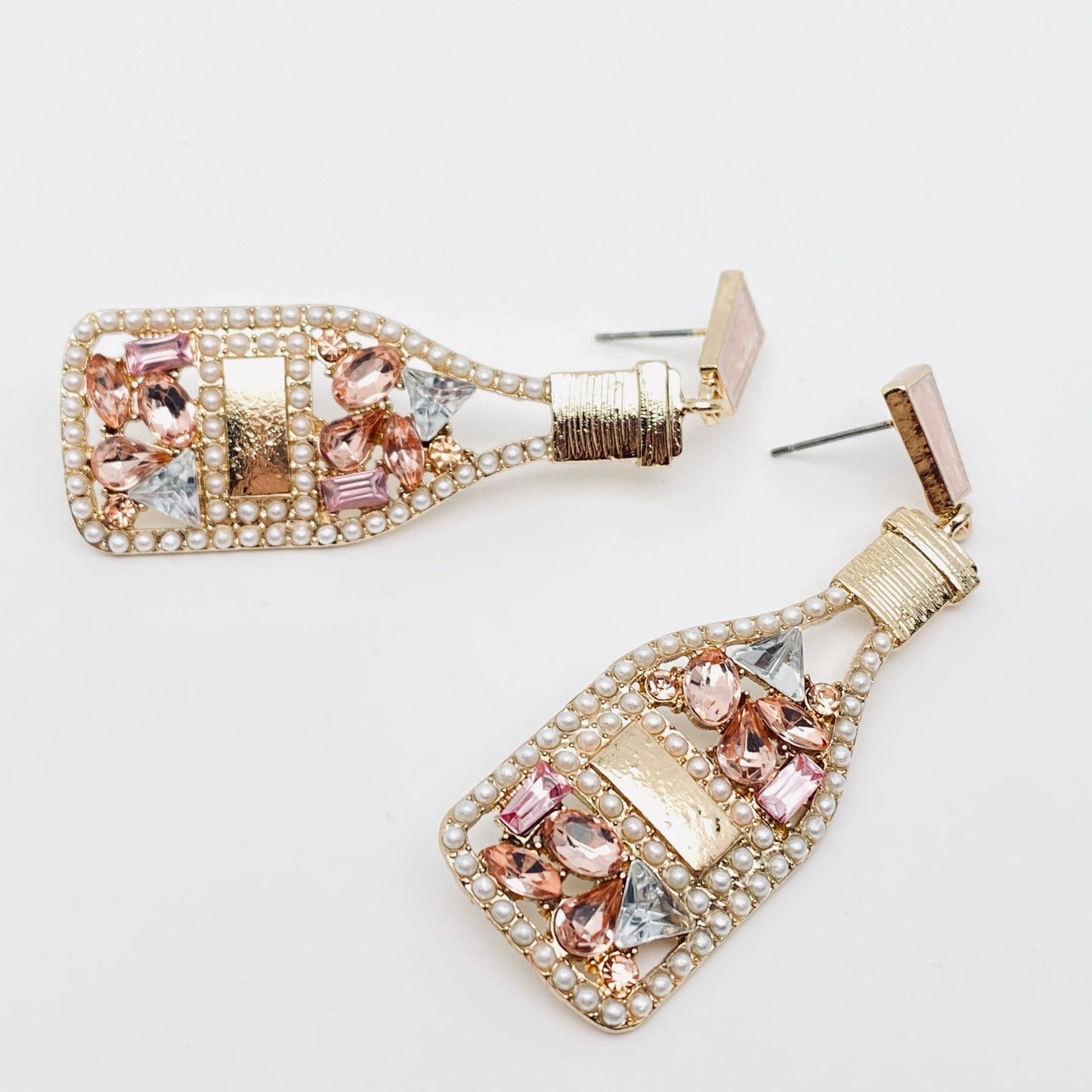 Rhinestone Bottle Stud Earring