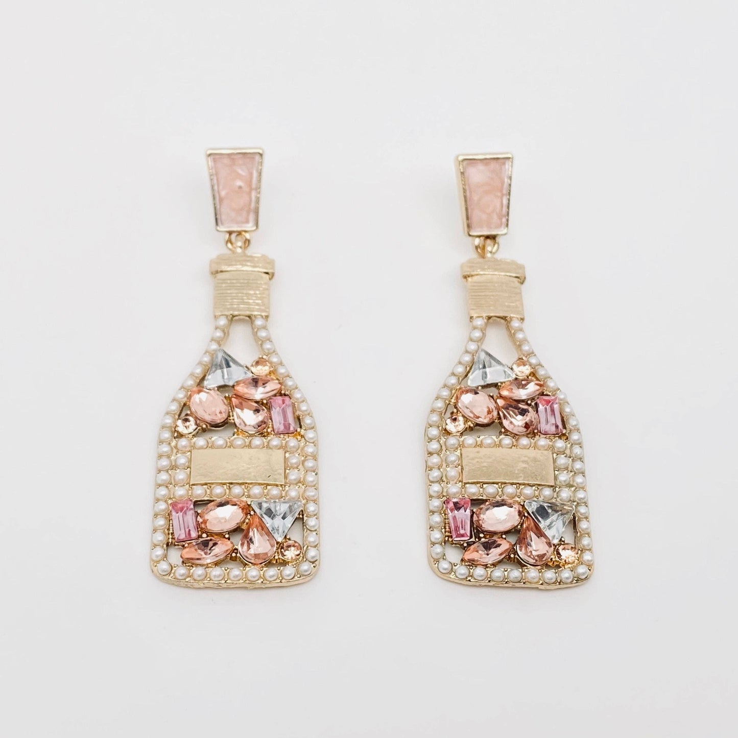 Rhinestone Bottle Stud Earring