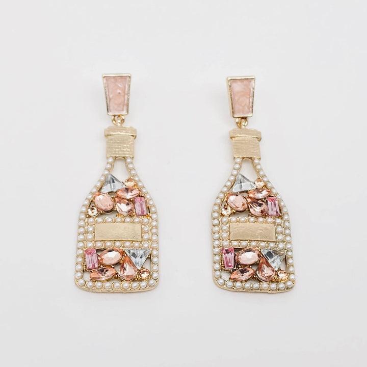 Rhinestone Bottle Stud Earring