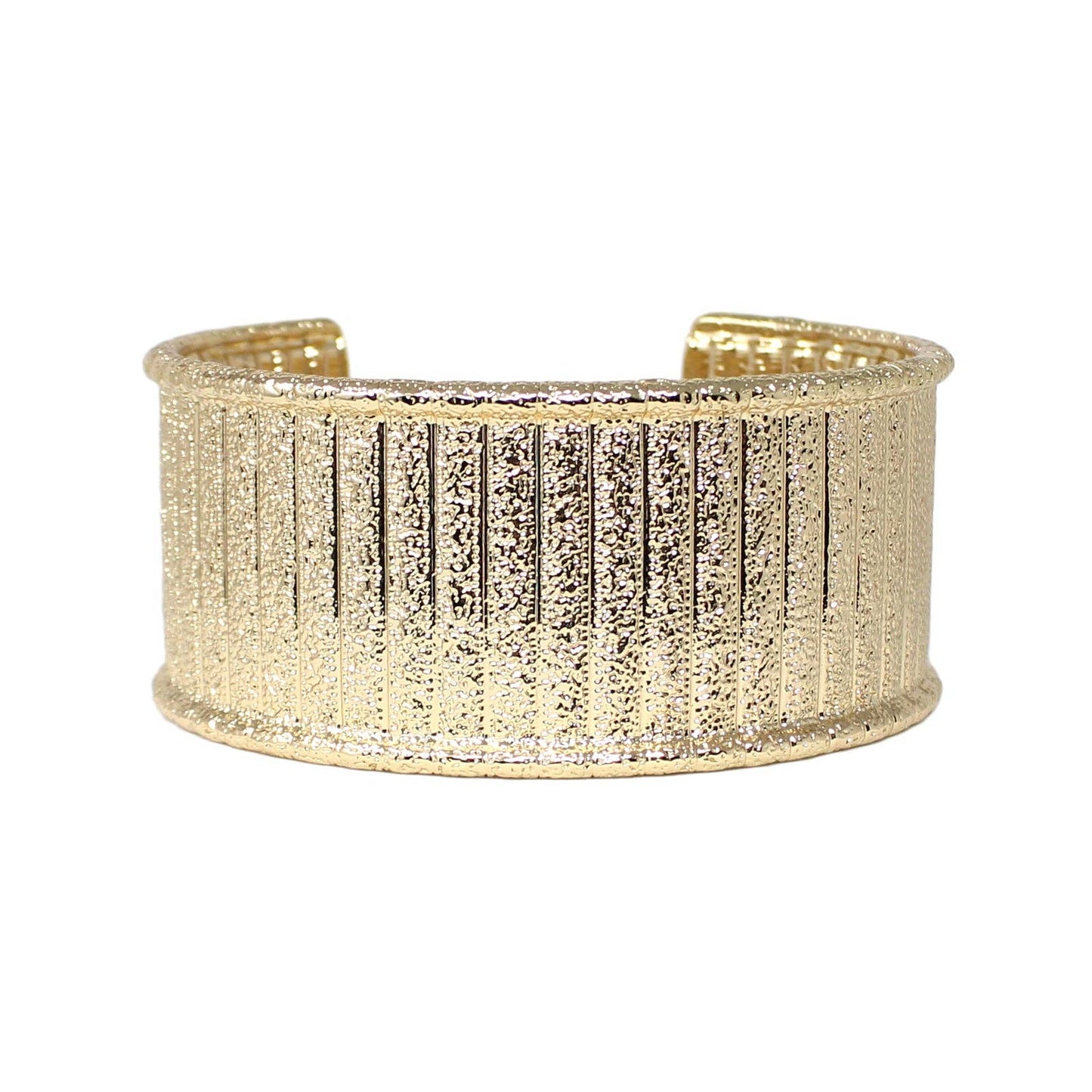 Gold Hammered Textured Cuff Bracelet