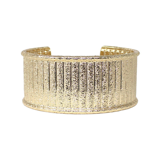 Gold Hammered Textured Cuff Bracelet