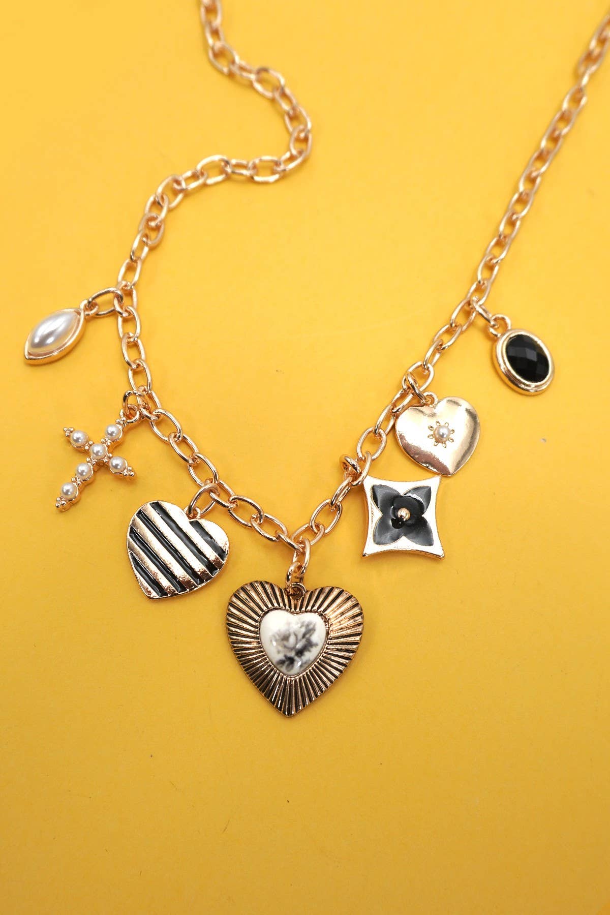 Black Accent Heart Necklace