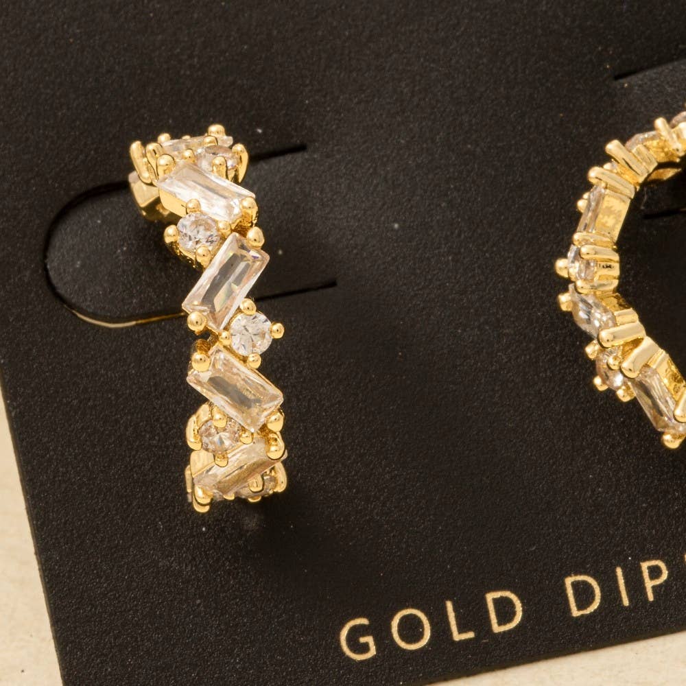 Baguette Hoop Earrings