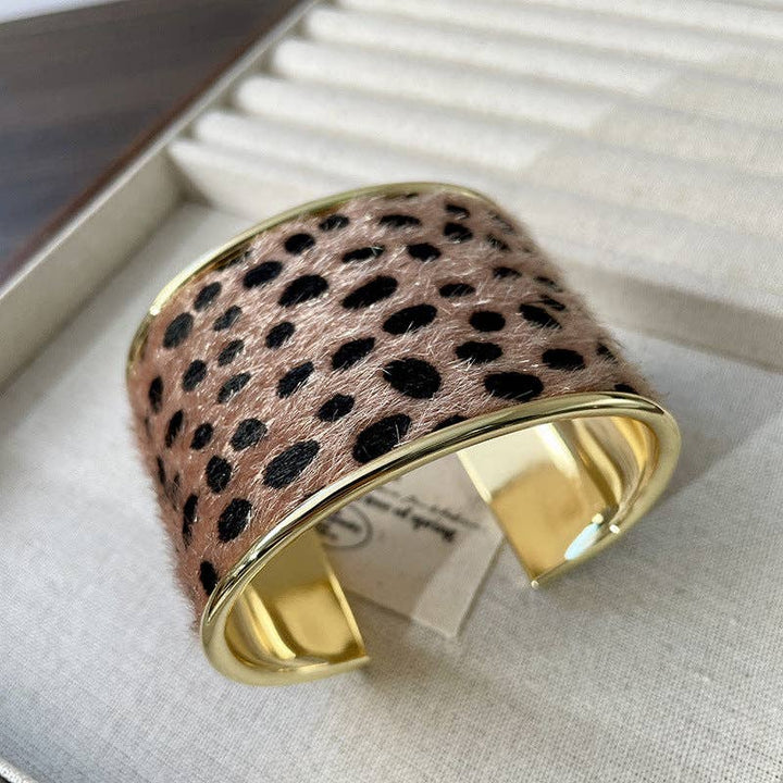 Leopard Open Punk Bracelet