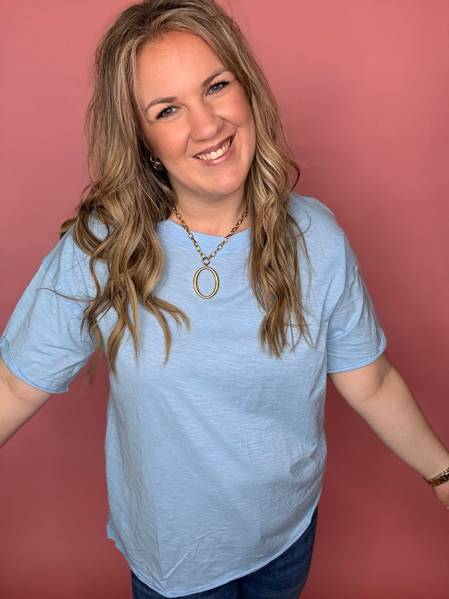 Sky Blue Cotton Top