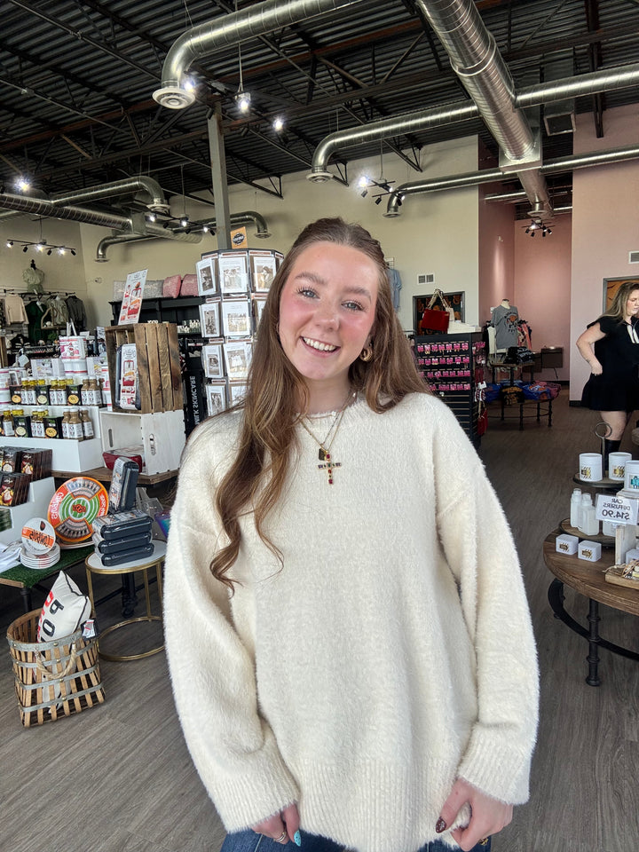 Ivory Fuzzy Sweater