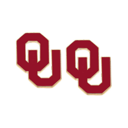 Oklahoma Sooners Logo Stud Earrings