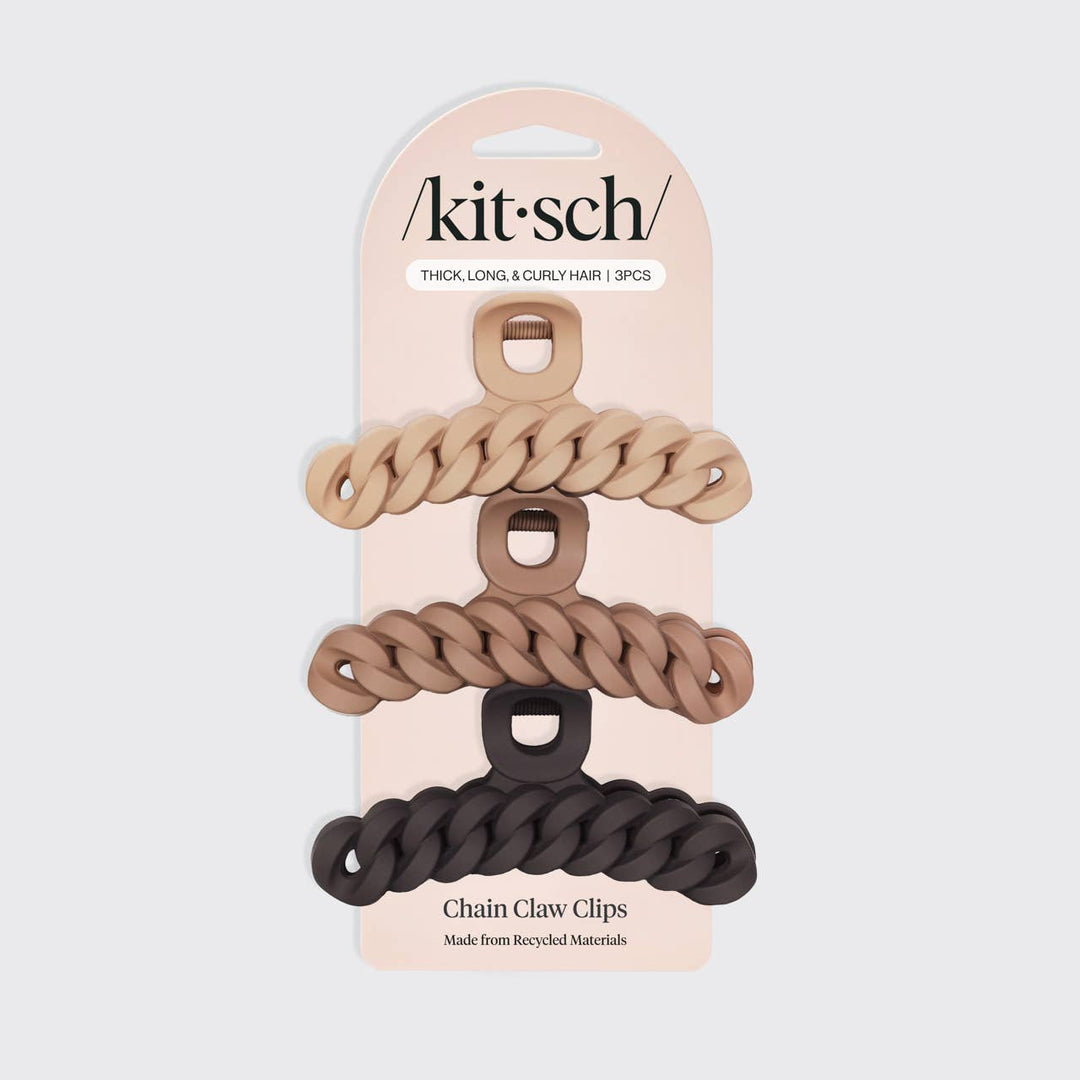 Chain Claw Clip 3pc Set - Neutral