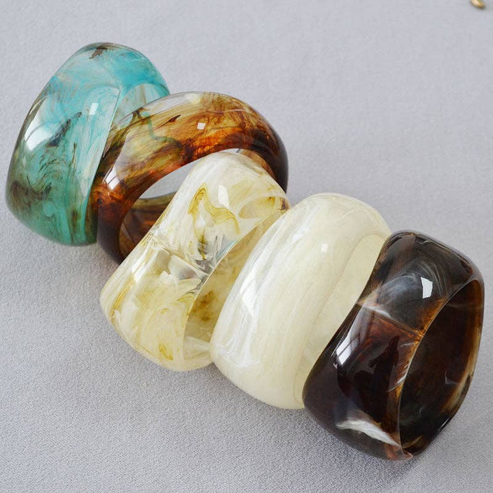 Vintage Ink-Marbled Cuff Bracelet (2 colors)
