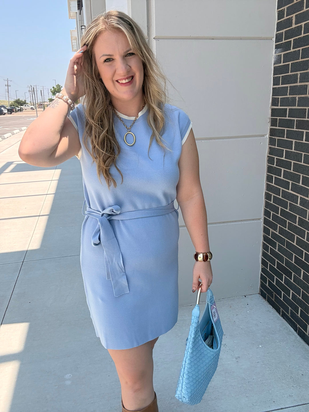 Powder Blue Bow Dress