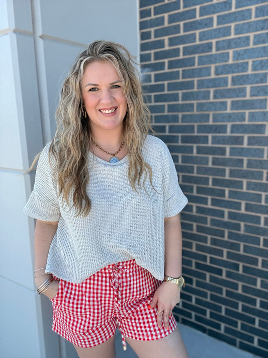 Red, White & Gingham Shorts