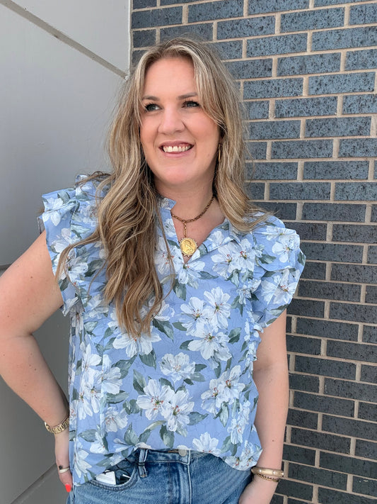Blue Camille Blouse
